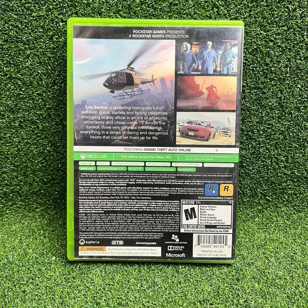 Grand Theft Auto V (Microsoft Xbox 360, 2013) CIB